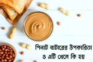 Read more about the article পিনাট বাটার খাওয়ার ১০ টি উপকারিতা ও পিনাট বাটার খেলে কি হয়?